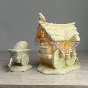 Dept 56 My Woodland Wagon Springtime Stories of the Snowbunnies Lighted Figurine